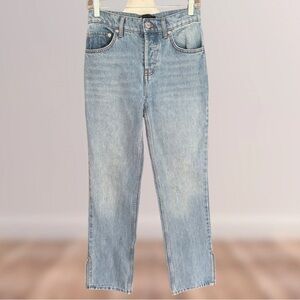 ASOS designs | Light Wash High Rise Split Hem Jeans | Like New